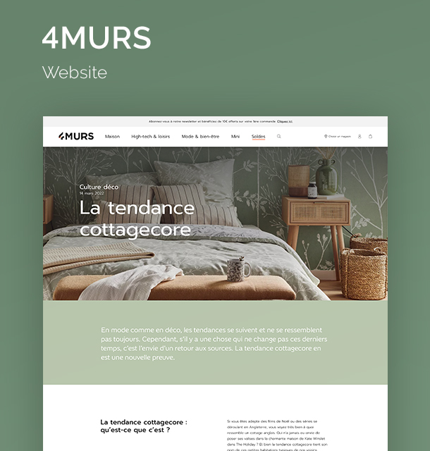 site web pour 4MURS - ux/ui webdesign