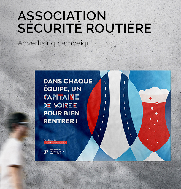 campagne publicitaire pour l'association prévention routière - brand identity