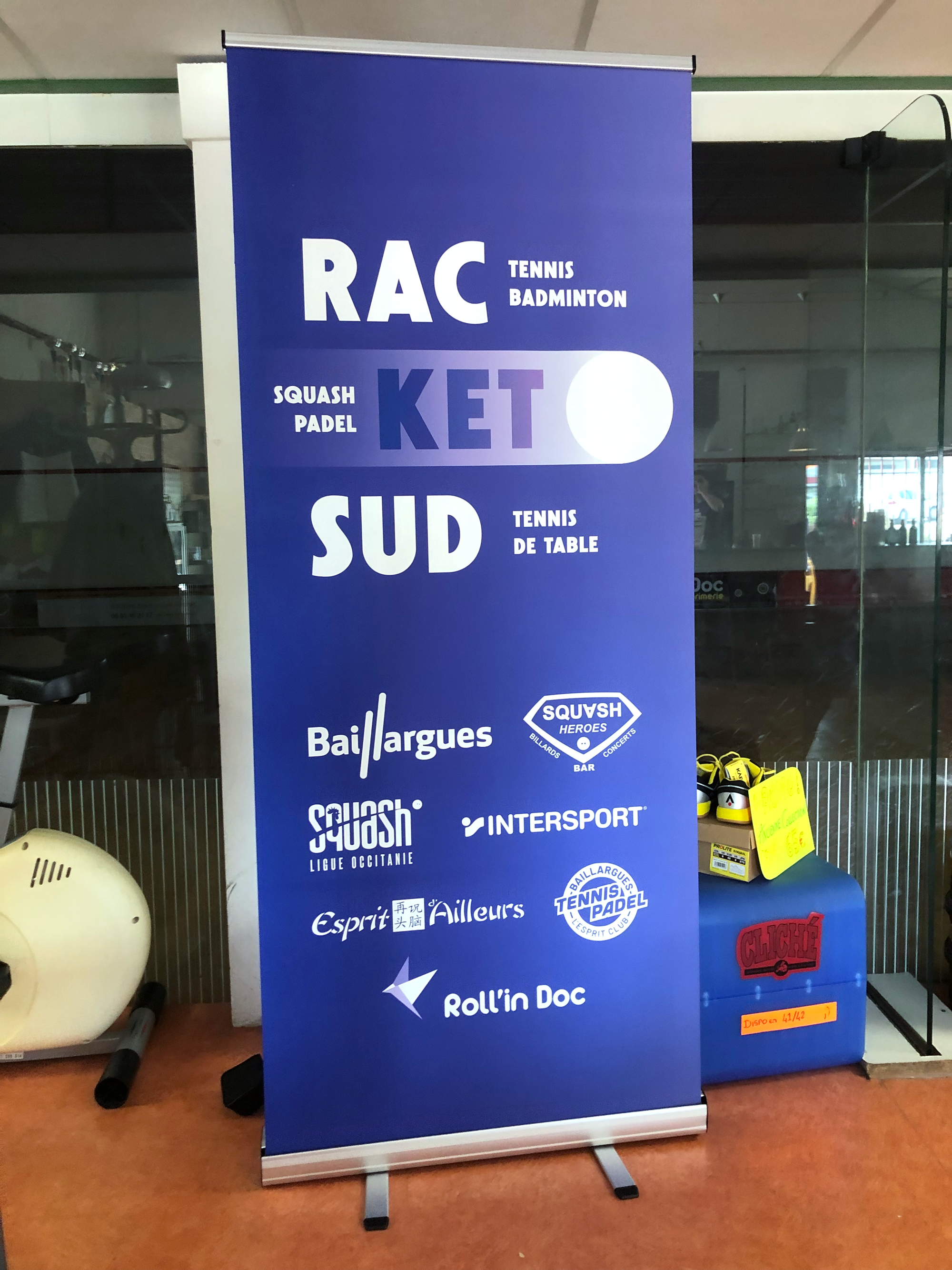 Roll-up de l'évènement Racketsud