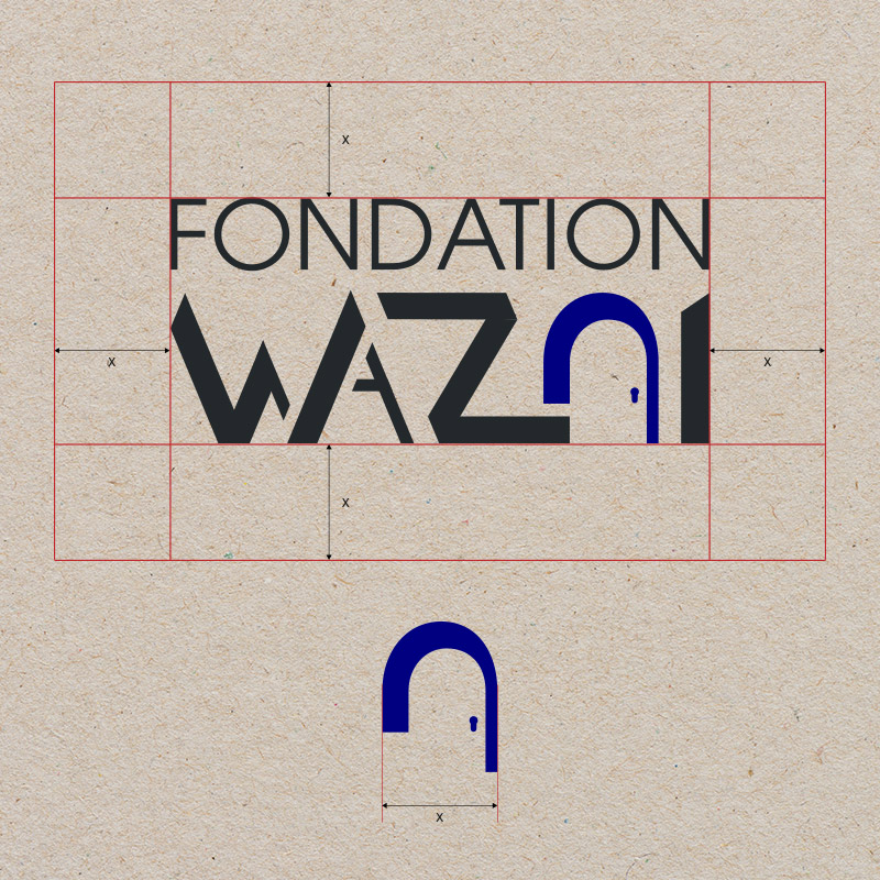 espace de sécurité du logo de la fondation wazni